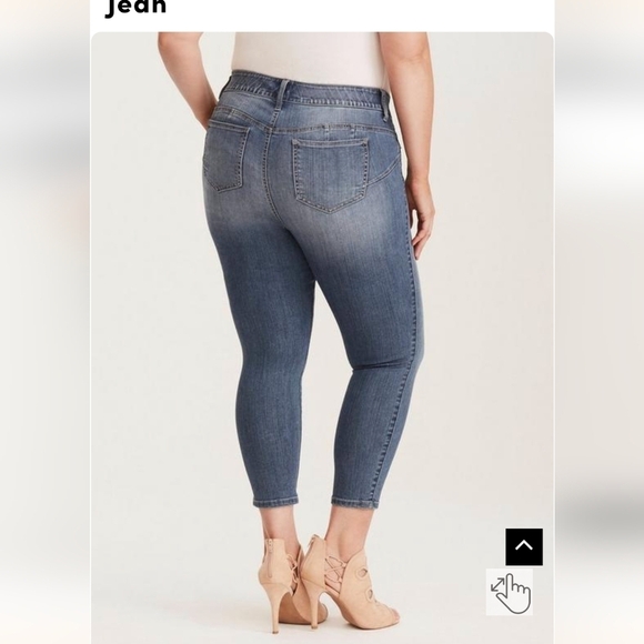 Crop Bombshell Skinny Premium Stretch High-Rise Jean, NWOT Size 18 - Picture 9 of 10